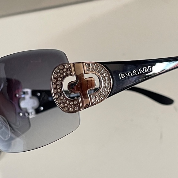 Bvlgari gradient shield sunglasses with crystal-embellished main image 5